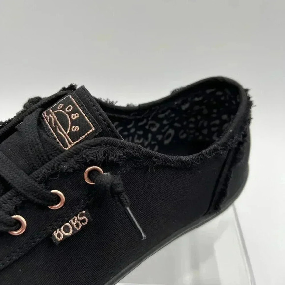 BOBS By Skechers B Cute Black Rose Gold Womens 9 Memory Foam Sneakers 33492-BBK - Picture 7 of 11